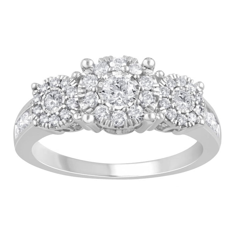 Unique Moments Engagement Ring Lab Grown 0.75ct Diamond 10k White Gold Size 8 Unique Moments 0.75 Carat Solitaire 4-Prong Lab Grown  main image 3