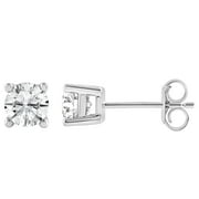 UNIQUE MOMENTS Women's 1 Carat T.W. Round Cut Lab Grown Diamond Stud Earrings Sterling Silver