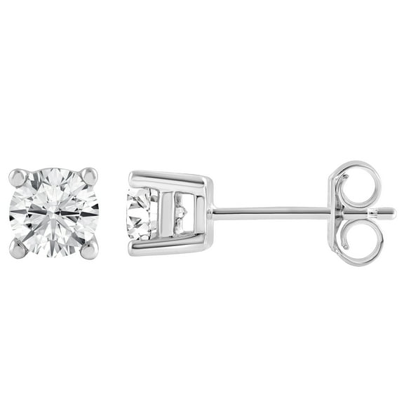 Unique Moments Women's 1 Carat T.W. Round Cut Lab Grown Diamond Stud Earrings Sterling Silver