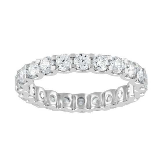 Unique Moments Women's 2.00 ct Round Lab Grown Diamond Eternity Ring Wedding Band 10KT White Gold