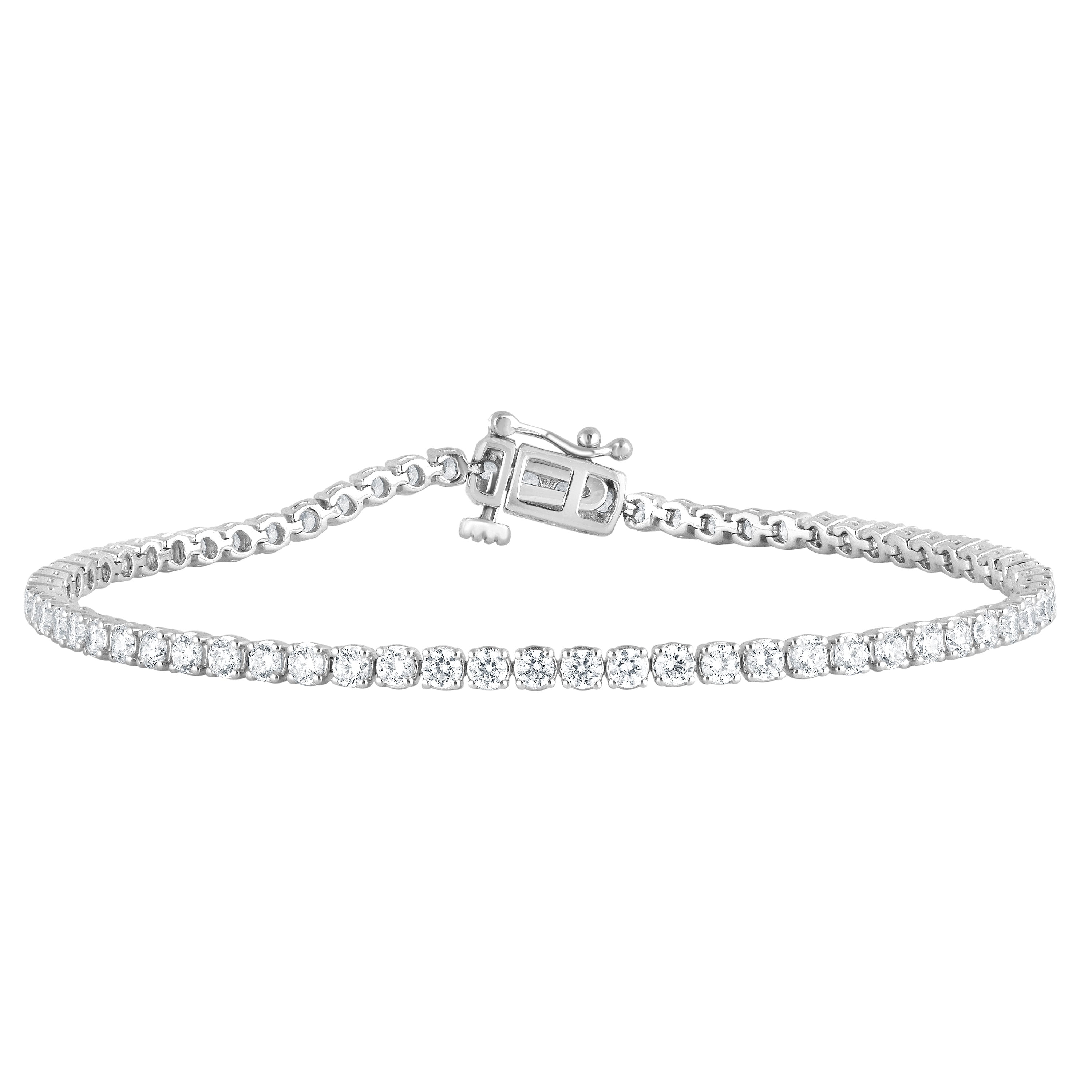 Unique Moments Women's 3 Carat T.W. Round Lab Grown Diamond Tennis