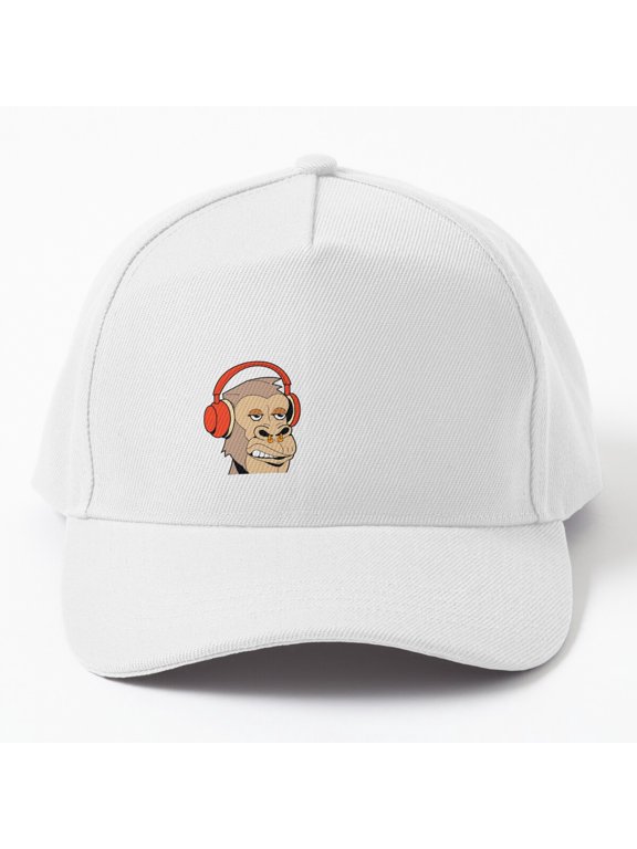 Unique Monkey Baseball Hat, Playful Animal Character Graphic Design, Classic Cap