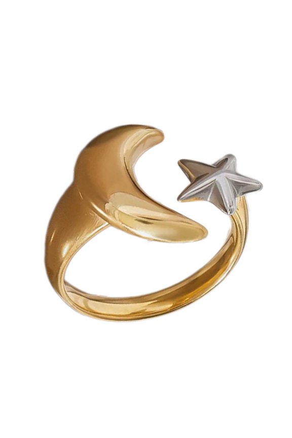 Unique Moon And Star Rings Finger Adornment Expressing Personal Style And Love