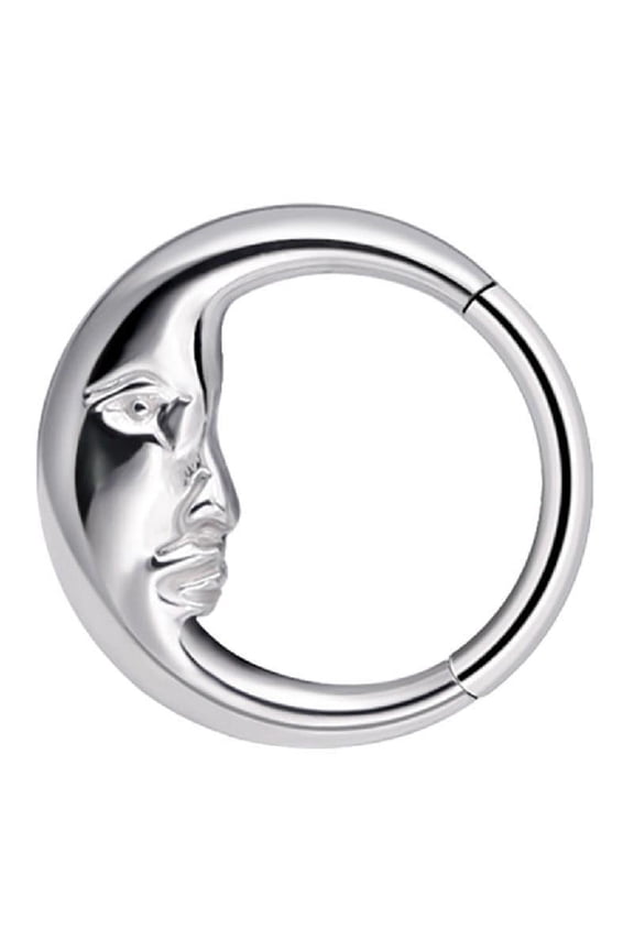 Unique Moon Waterdrop Septum Piercing Jewelry Chic Nose Cuff Eye Catching Moon Shaped Nose Rings Stylish Nose Clip
