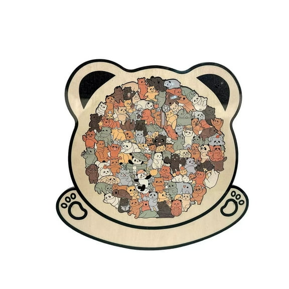 Unique Morandi-Colored Dog-Shaped Wooden Jigsaw Puzzle | Winter Themed Relaxing Puzzle, Creative Gift for Dog LoversStyleC- 1 PCS