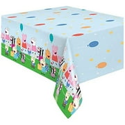 Unique Multicolor Peppa Pig Rectangular Plastic Table Cover 54" x 84" - Durable & Vibrant Design, Perfect for Parties and Events