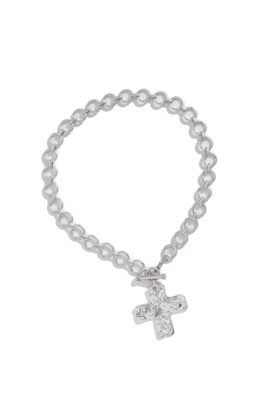 Unique Necklace Stylish Hammered Crosses Necklace Unique Neck Accessories for Fashion Enthusiasts
