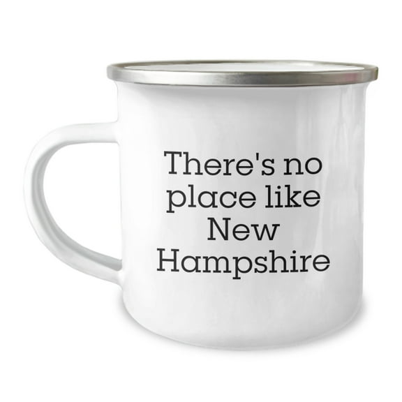 Unique New Hampshire Camping Mug Gifts from Friends for Birthday, There's No Place Like Home