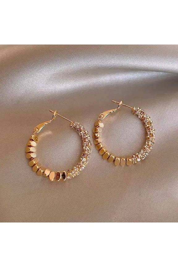 Unique Niche Light Luxury Design Hoop Earrings for Women Fashion Jewelry Accessories Wholesale Party Gifts