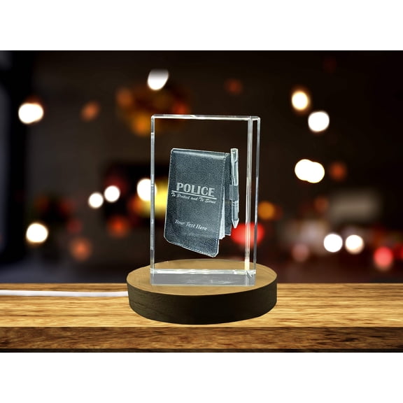 Unique Notepad 3D Engraved Crystal Gift - Personalized Keepsake