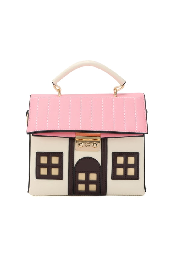 Unique Novelty Purse for Women Cute House Shape Handbag Tote Leather Fun Cellphone Crossbody Shoulder Bag