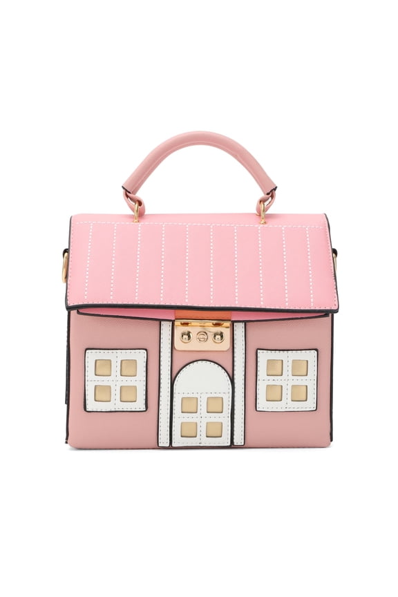 Unique Novelty Purse for Women Cute House Shape Handbag Tote Leather Fun Cellphone Crossbody Shoulder Bag