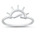 thumbnail image 1 of Unique Ocean Sunrise Sunset Beach Ring .925 Sterling Silver Band Jewelry Female Male Unisex Size 9, 1 of 4