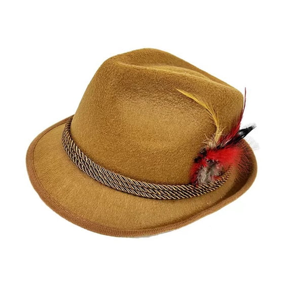 Unique Oktoberfest Party Hat Comfort Wear Pork Pie Hat for Themed Parties and Celebrations