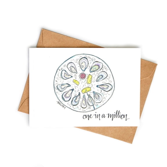 Unique "One in a Million" Greeting Card Hand-Illustrated Lemon Slice Design Perfect for Special Occasions, Birthdays, or Encouragement Envelope Included
