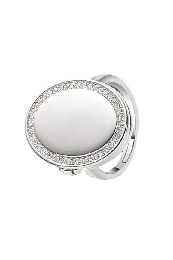 Unique Oval Shape Rings with Concealed Compartment for Treasure Adjustable Opening Copper Materials Opening Rings
