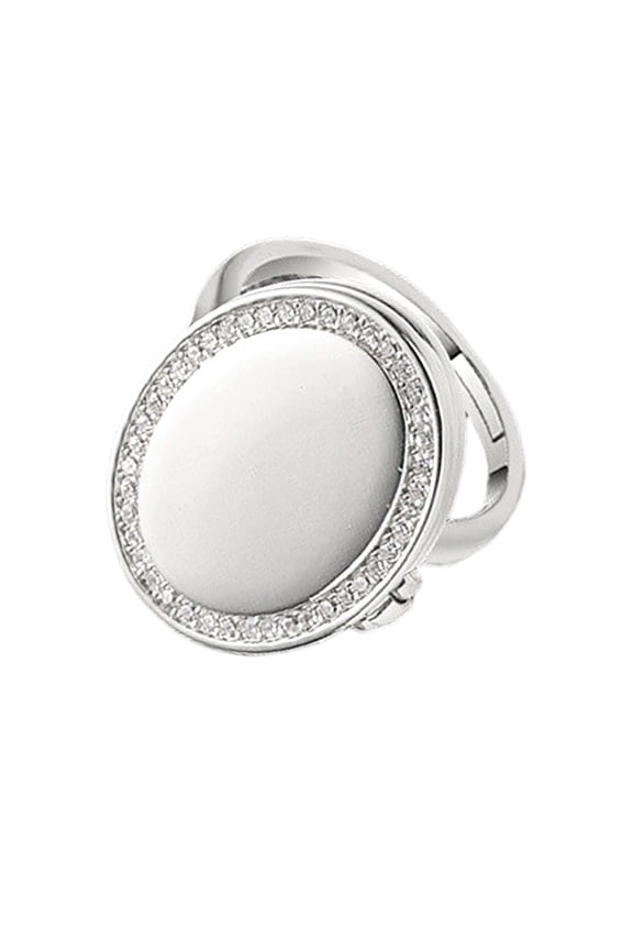 Unique Oval Shape Rings with Concealed Compartment for Treasure Adjustable Opening Copper Materials Opening Rings