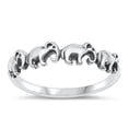 thumbnail image 1 of Unique Oxidized Elephant Ring Wholesale .925 Sterling Silver Band Jewelry Female Male Unisex Size 4, 1 of 4