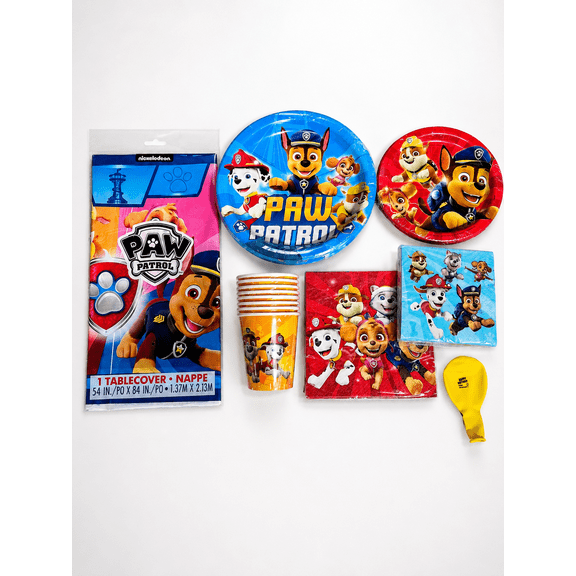 Unique PAW Patrol Party Supply Bundle  Plates, Cups, Napkins & Table Cover