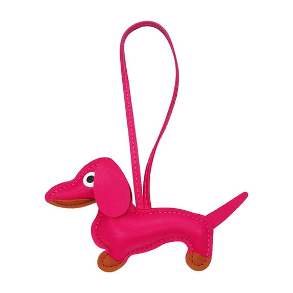 Unique PU Sausage Dog Bag Charm for Handbags Durable and Stylish, Perfect for Fashion Lovers, Modern and Fashionable Style Red4 Harlik