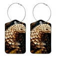 thumbnail image 1 of Unique Pangolin Luggage Tag, Travel Tags, Handbag Tag - Square PU Leather 2 Pack with Privacy Cover and Stainless Steel Ring - Suitable for Travel, Backpack, Handbag [Amazon Approved], 1 of 7