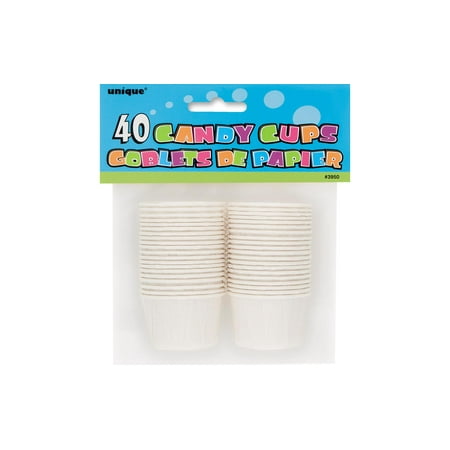Unique Paper Candy Cups 40pc White