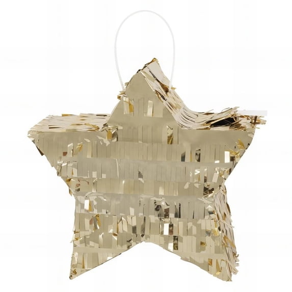 Unique Party 25624 Foil Gold Mini Star Shaped Pinata Favour Decoration, Multicolour