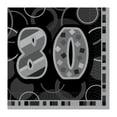 thumbnail image 1 of Unique Party Black Glitz 80th Birthday Party Napkins, 1 of 3