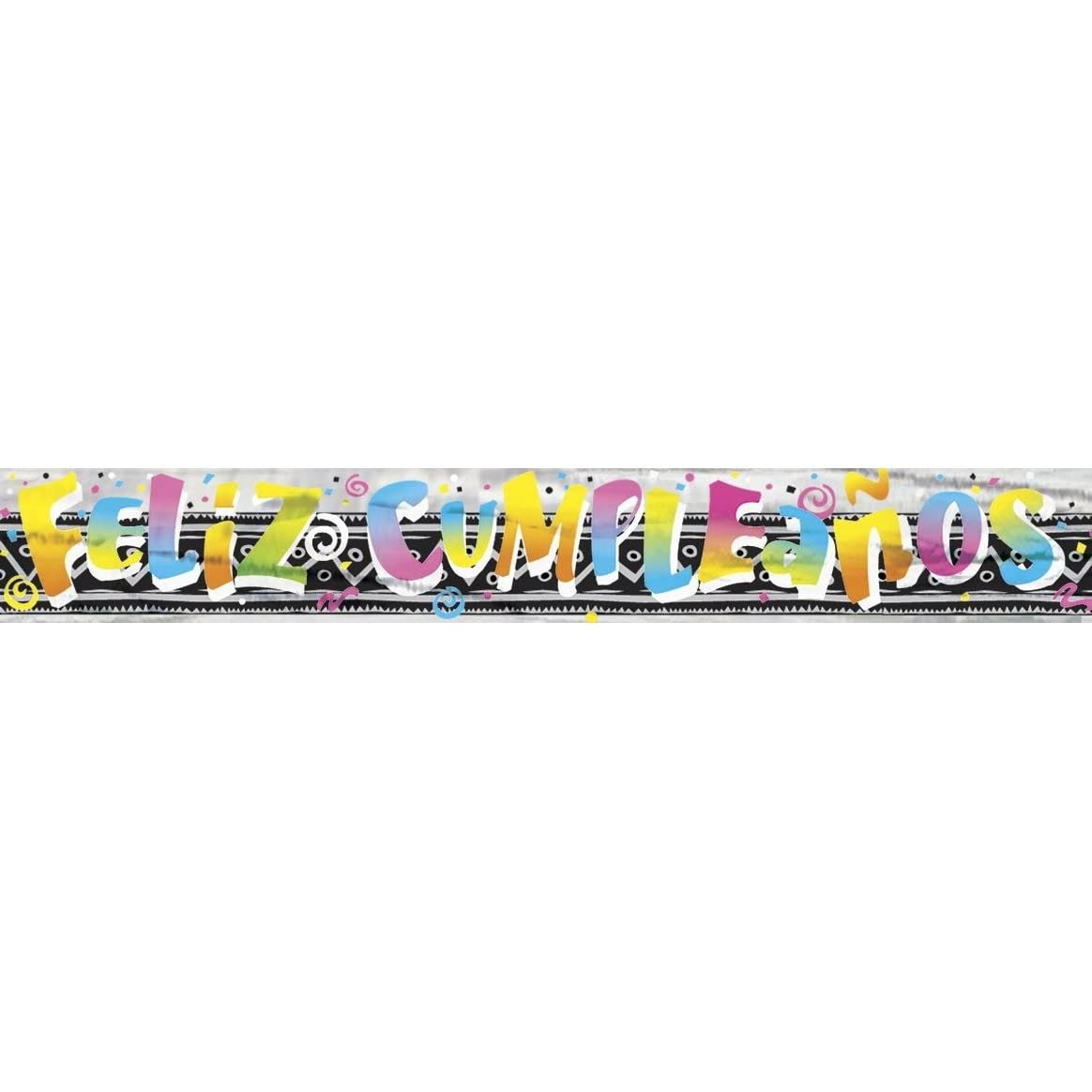 Unique Industries Folienballon „Feliz Cumpleaños“ – 45,7 Cm, Mehrfarbig, Für Geburtstagsdeko