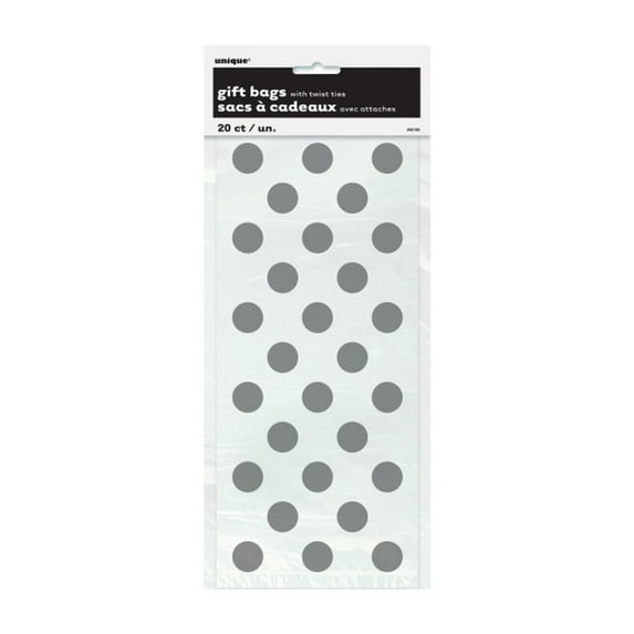 Unique Party Polkadot Cellophane Party Gift Bags (Pack Of 20)
