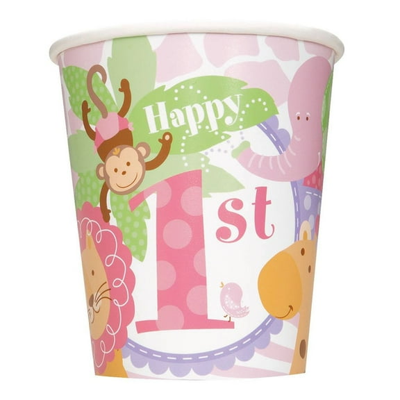 Unique Party Safari 1st Birthday Party Cup (Pack of 8)