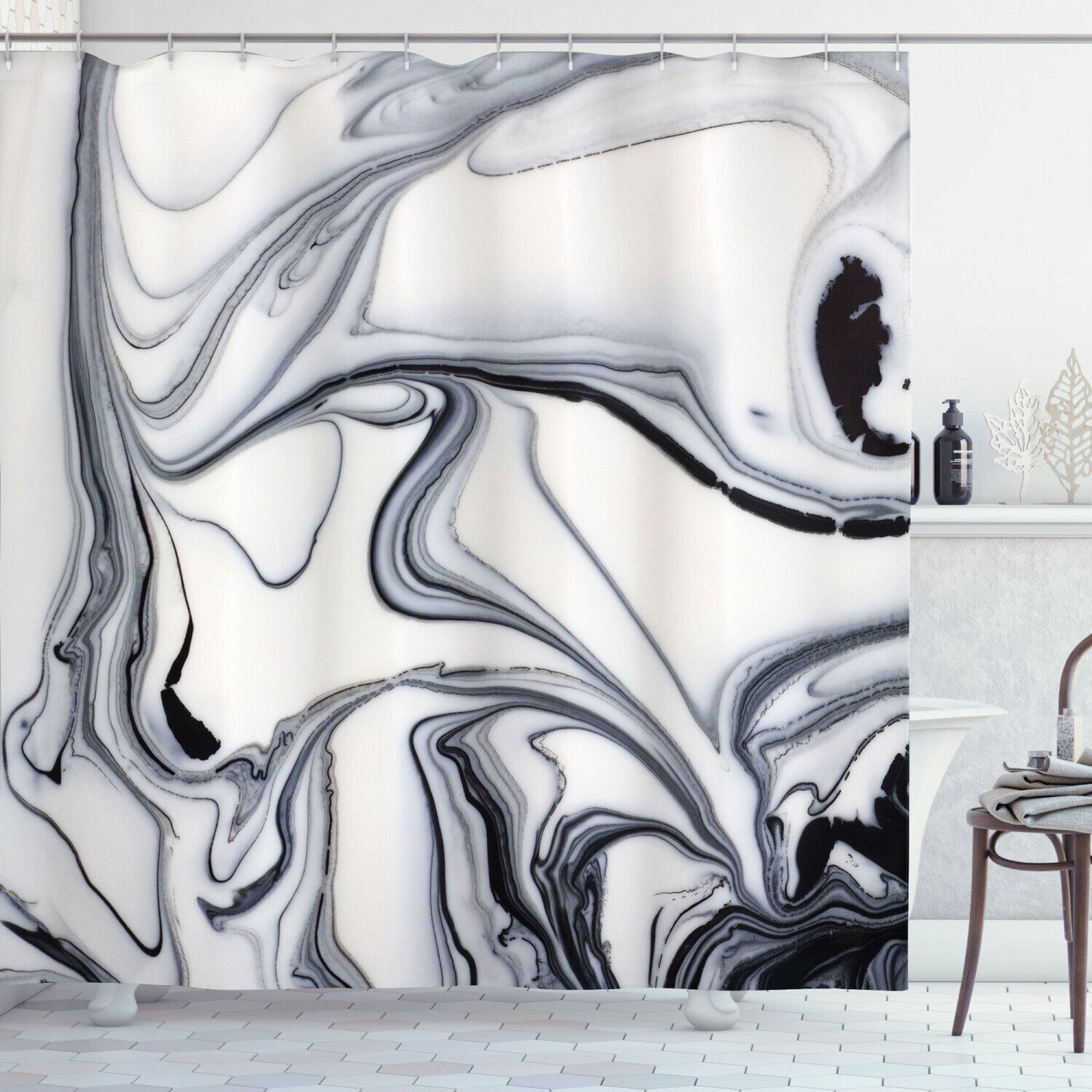 Trippy Pattern Print Bathroom Shower Curtain