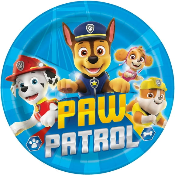 Unique Paw Patrol : 8 9" Child Multicolor Paper Tableware Plate