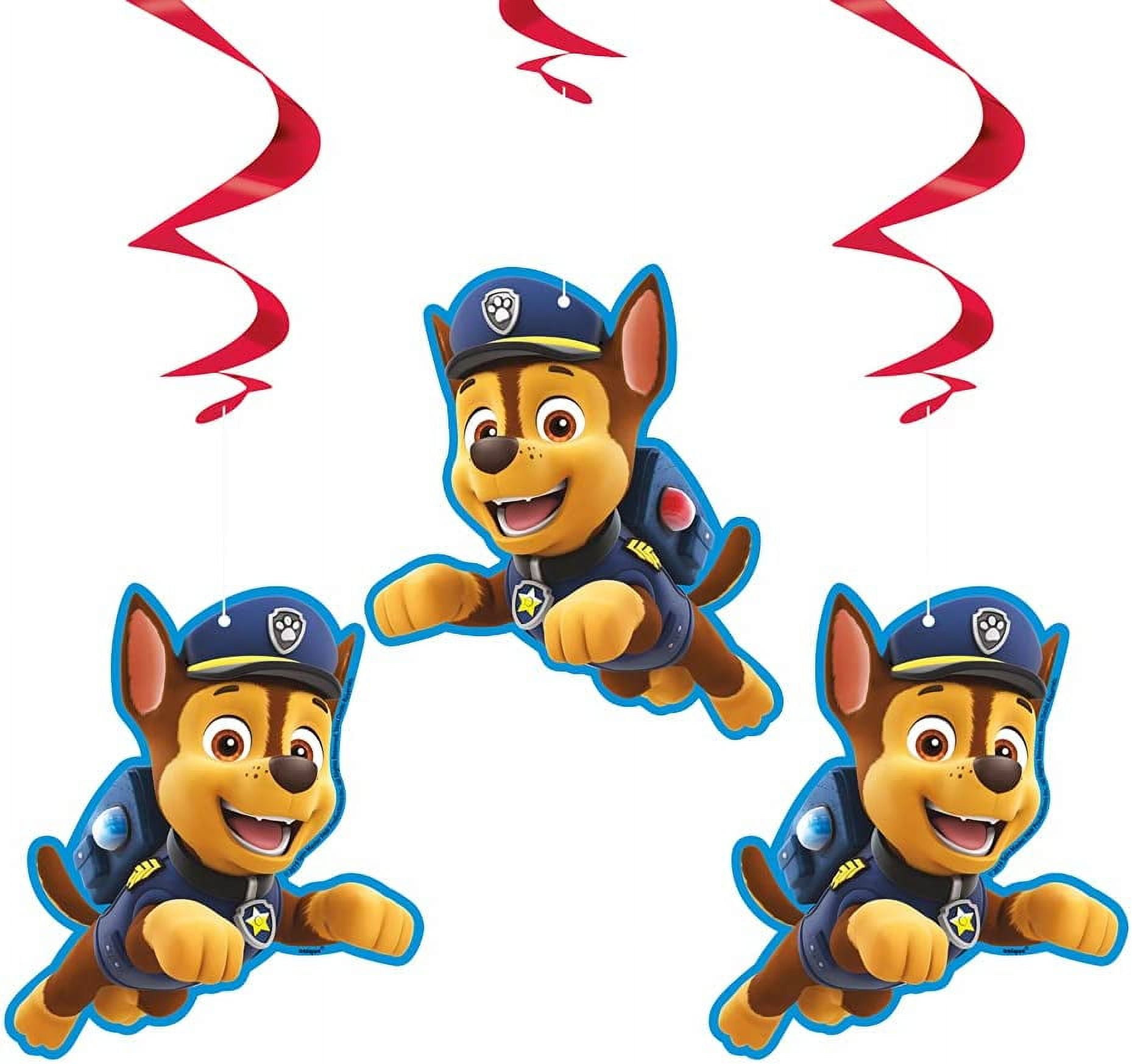 Paw Patrol Chase Hanging Swirl Decorations, 26", Multicolor