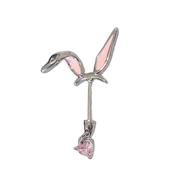 Unique Peach Rabbits Ear Cuff Allergy Resistant Cartilage Earring Dainty Jewelry Ear Studs Perfect For Everyday Styles