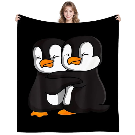 Penguin Blanket Gifts for Women Penguin Lovers,Cute Penguin Stuff Accessories Animals Throw Blanket Christmas Birthday Gifts 50"x40"