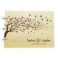 thumbnail image 1 of Unique Personalized Wood Engraved Heart Trees And Birds Wedding Guest Book Photo Albums Scrapbook, 1 of 6