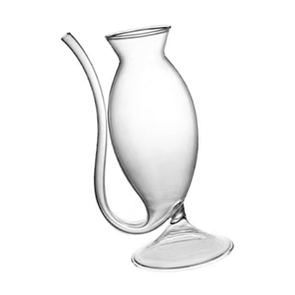 Unique Pipe Molds Design Cocktails Glass Cup with Drinking Straw Ideal for Festival Celebration and Everyday Enjoyment