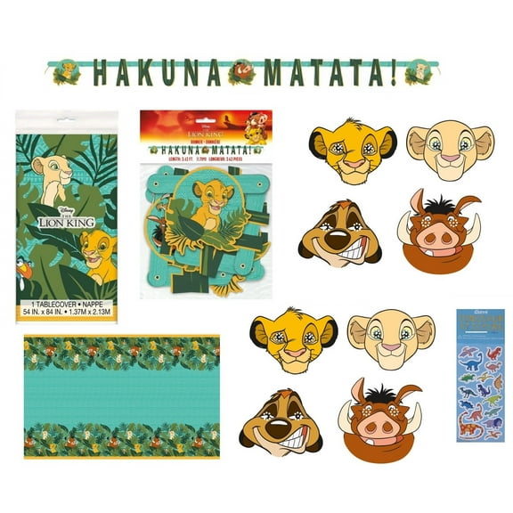 Unique Plastic Table Cover Party Banner Paper Mask Dinosaur Sticker Sheet Party Supply Set