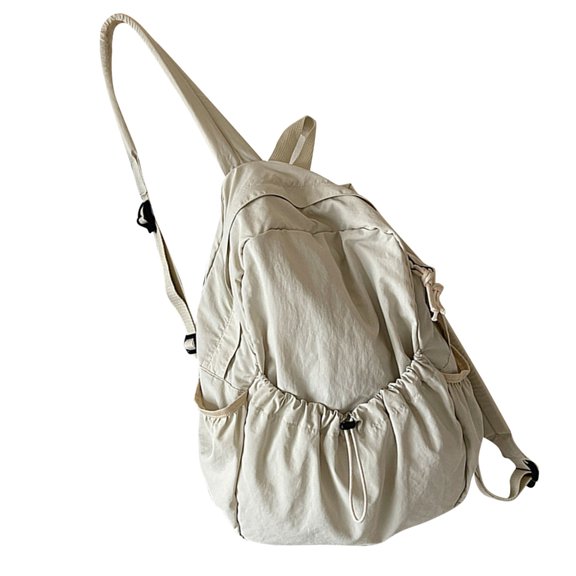 Unique Pleated School Bag Backpack for Ladies Aesthetic Rucksack for School and Travel Large Storage Casual Daypack