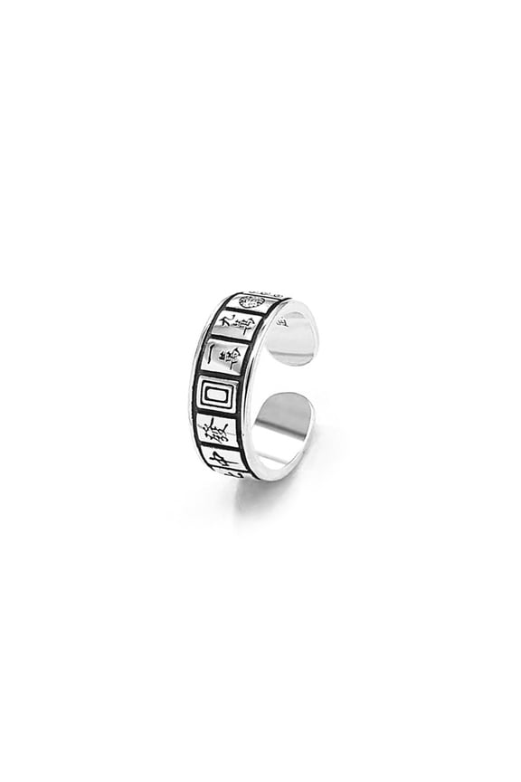 Unique Poker Inspired Retro Ring Open Square Designs Hip Hop Unisex Fashion