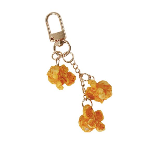 Unique Popcorn Designs Keychain Lightweight and Colorful Key Pendant Adornment