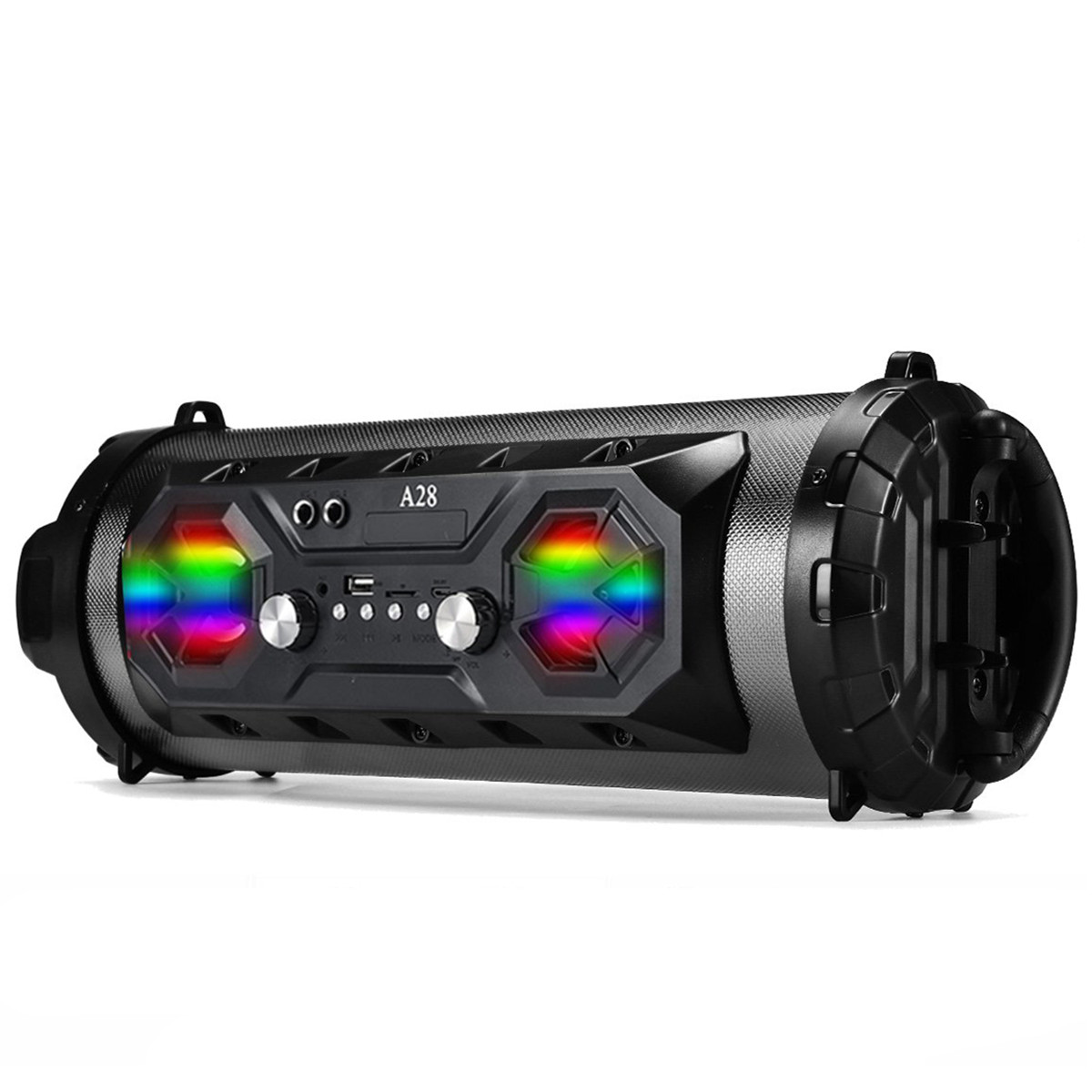 Unique Portable LED Wireless Portable bluetooth 4.2 Speaker Stereo Sound Super Bass HIFI AUX FM Subwoofer Loudspeaker ,RGB Colorful Lights, EQ, Booming Bass, Outdoor Speaker for Home, Party, Camping - image 1 of 9