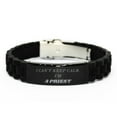 thumbnail image 1 of Unique Priest Black Glidelock Clasp Bracelet Inspirational Gift for Christmas and Graduation, 1 of 4