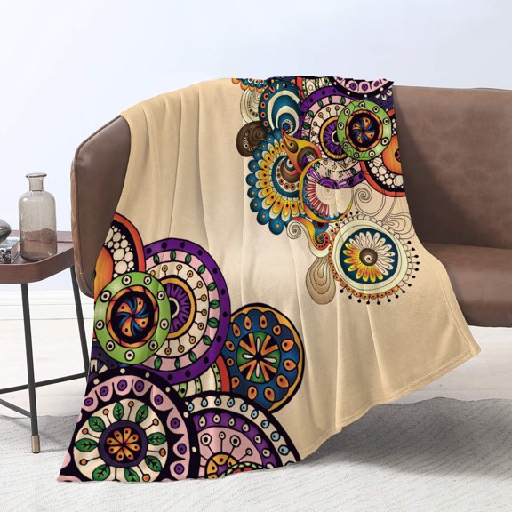 Unique Print Blanket Throw Comfortable Warm Velet Plush Fluffy Throw Blanket Perfect Gift for Couch Sofa or Bed 50"(Width) x 80"(Length)