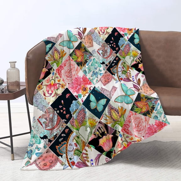 Unique Print Blanket Throw Comfortable Warm Velet Plush Fluffy Throw Blanket Perfect Gift for Couch Sofa or Bed 50"(Width) x 80"(Length)