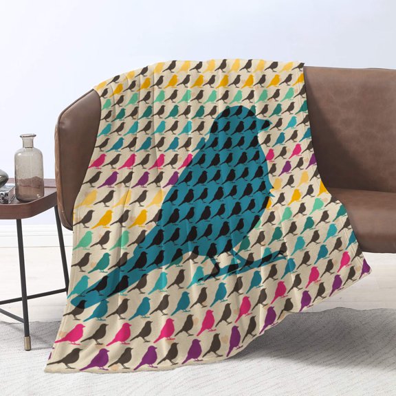 Unique Print Blanket Throw Comfortable Warm Velet Plush Fluffy Throw Blanket Perfect Gift for Couch Sofa or Bed 50"(Width) x 80"(Length)