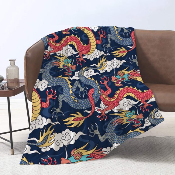 Unique Print Blanket Throw Comfortable Warm Velet Plush Fluffy Throw Blanket Perfect Gift for Couch Sofa or Bed 50"(Width) x 80"(Length)