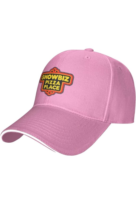 Unique Print with Showbiz Pizza Place Logo Adjustable Baseball Cap Hip Hop Mens & Women's Black