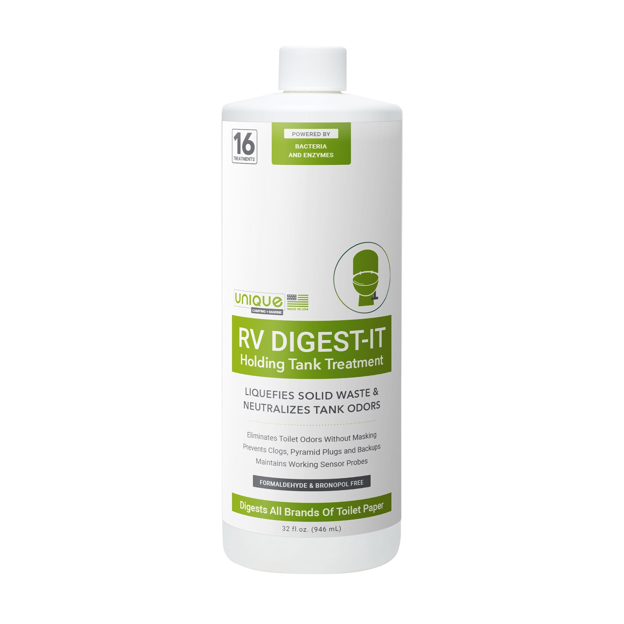 Unique RV DigestIt Black Water RV Holding Tank Treatment Concentrated Liquid Toilet Treatment